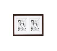 frames s65kq2-10.0x15.0 cadre photo double passe-partout pour 2 photos bois brun 34 x 24,5 x 2,3 cm