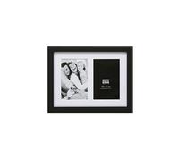 Deknudt Cadre photo S66KA2 – Passe‑partout 2 photos 13x18 cm Noir MDF 26x35 cm accrocher/poser