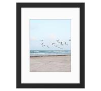 Frametory, Cadre photo 28 x 35,6 cm - Conçu pour afficher des photos de 20,3 x 25,4 cm avec passe-partout ou 27,9 x 35,6 cm sans passe-partout - Large moulage - Matériel de montage mural pré-installé