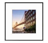 Frametory, Cadre photo en aluminium 30,5 x 30,5 cm - Cadre noir de 30,5 x 30,5 cm avec passe-partout ivoire pour photo de 20,3 x 20,3 cm - Cadre photo en métal de 30,5 x 30,5 cm et verre véritable -