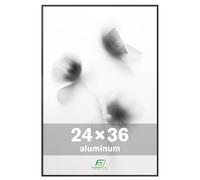 FrameWorks Cadre pour affiche en aluminium brossé de 61 x 91,4 cm, design moderne en métal brossé avec plexiglas incassable, parfait pour les affiches, les œuvres d'art, les peintures, les affichages