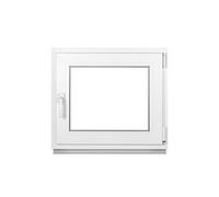 Framex Fenêtre Cave PVC 50x40 cm Blanc Oscillo-Battante DIN Droite Double | Double Vitrage 32 mm, Largeur x Hauteur: 500 x 400 mm, Sous-Sol, Garage, Abri de Jardin et Cellier