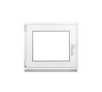 Framex Fenêtre Cave PVC 50x45 cm Blanc Oscillo-Battante DIN Gauche Triple | Triple Vitrage 32 mm, Largeur x Hauteur: 500 x 450 mm, Sous-Sol, Garage, Abri de Jardin et Cellier
