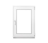 Framex Fenêtre Cave PVC 50x65 cm Blanc Oscillo-Battante DIN Droite Double | Double Vitrage 32 mm, Largeur x Hauteur: 500 x 650 mm, Sous-Sol, Garage, Abri de Jardin et Cellier