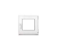 Framex Fenêtre Cave PVC 60x55 cm Blanc Oscillo-Battante DIN Droite Double | Double Vitrage 32 mm, Largeur x Hauteur: 600 x 550 mm, Sous-Sol, Garage, Abri de Jardin et Cellier
