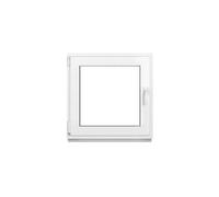 Framex Fenêtre Cave PVC 80x80 cm Blanc Oscillo-Battante DIN Gauche Double | Double Vitrage 32 mm, Largeur x Hauteur: 800 x 800 mm, Sous-Sol, Garage, Abri de Jardin et Cellier