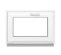 Framex Fenêtre de Cave 40x75 cm, Fenêtre Basculante, Intérieur/Extérieur Blanc | Double Vitrage 32mm, Fenêtre PVC pour Sous-sol, Garage et Abri de Jardin