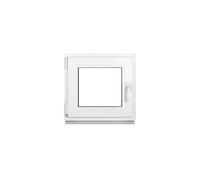 Framex Fenêtre de Cave 60 x 55 cm, Oscillo-Battante DIN Gauche, Intérieur/Extérieur Blanc, Triple Vitrage 32 mm, PVC pour Sous-sol, Garage et Abri de Jardin