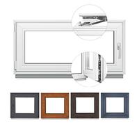 Framex Fenêtre de Cave 60x40 cm, Oscillo-Battante Gauche, Intérieur/Extérieur Blanc | Double Vitrage 32mm, Fenêtre PVC pour Sous-sol, Garage et Abri de Jardin