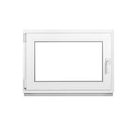 Framex Fenêtre de Cave 60x45 cm, Oscillo-Battante Gauche, Intérieur/Extérieur Blanc | Triple Vitrage 32mm, Fenêtre PVC pour Sous-sol, Garage et Abri de Jardin