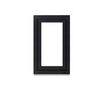Framex Fenêtre de cave - Intérieur Blanc/Extérieur Anthracite - Largeur x Hauteur : 40 x 75 cm (400 x 750 mm) - Double Vitrage (32 mm) - Fonction Oscillo-Battante, Gauche (poignée à Droite)