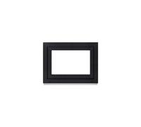 Framex Fenêtre de cave - Intérieur Blanc/Extérieur Anthracite - Largeur x Hauteur : 75 x 50 cm (750 x 500 mm) - Double Vitrage (32 mm) - Fonction Oscillo-Battante, Gauche (poignée à Droite)