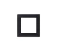 Framex Fenêtre de cave - Intérieur Blanc/Extérieur Anthracite - Largeur x Hauteur : 85 x 85 cm (850 x 850 mm) - Double Vitrage (32 mm) - Fonction Oscillo-Battante, Droite (poignée à Gauche)