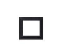 Framex Fenêtre de cave - Intérieur Blanc/Extérieur Anthracite - Largeur x Hauteur : 90 x 85 cm (900 x 850 mm) - Double Vitrage (32 mm) - Fonction Oscillo-Battante, Droite (poignée à Gauche)