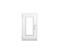 Framex Fenêtre de sous-sol petite en PVC Blanc Largeur x Hauteur 40 x 70 cm (400 x 700 mm) - Double Vitrage (32 mm) - Fonction Oscillo-Battante, Gauche (poignée à Droite)