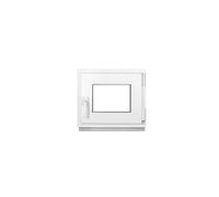 Framex Fenêtre de sous-sol petite en PVC Blanc Largeur x Hauteur 45 x 40 cm (450 x 400 mm) - Double Vitrage (32 mm) - Fonction Oscillo-Battante, Droite (poignée à Gauche)