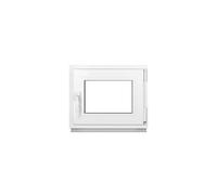 Framex Fenêtre de sous-sol petite en PVC Blanc Largeur x Hauteur 50 x 40 cm (500 x 400 mm) - Double Vitrage (32 mm) - Fonction Oscillo-Battante, Droite (poignée à Gauche)