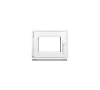 Framex Fenêtre de sous-sol petite en PVC Blanc Largeur x Hauteur 50 x 40 cm (500 x 400 mm) - Double Vitrage (32 mm) - Fonction Oscillo-Battante, Gauche (poignée à Droite)