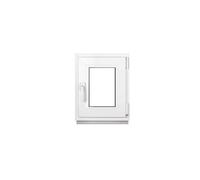 Framex Fenêtre de sous-sol petite en PVC Blanc Largeur x Hauteur 50 x 60 cm (500 x 600 mm) - Double Vitrage (32 mm) - Fonction Oscillo-Battante, Droite (poignée à Gauche).