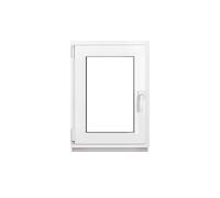 Framex Fenêtre de sous-sol petite en PVC Blanc Largeur x Hauteur 50 x 65 cm (500 x 650 mm) - Double Vitrage (32 mm) - Fonction Oscillo-Battante, Gauche (poignée à Droite)