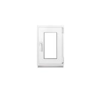 Framex Fenêtre de sous-sol petite en PVC Blanc Largeur x Hauteur 50 x 70 cm (500 x 700 mm) - Double Vitrage (32 mm) - Fonction Oscillo-Battante, Droite (poignée à Gauche)