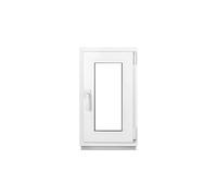Framex Fenêtre de sous-sol petite en PVC Blanc Largeur x Hauteur 50 x 80 cm (500 x 800 mm) - Double Vitrage (32 mm) - Fonction Oscillo-Battante, Droite (poignée à Gauche)