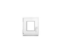 Framex Fenêtre de sous-sol petite en PVC Blanc Largeur x Hauteur 60 x 65 cm (600 x 650 mm) - Double Vitrage (32 mm) - Fonction Oscillo-Battante, Gauche (poignée à Droite)