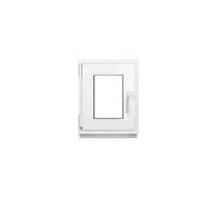 Framex Fenêtre de sous-sol petite en PVC Blanc Largeur x Hauteur 60 x 70 cm (600 x 700 mm) - Double Vitrage (32 mm) - Fonction Oscillo-Battante, Gauche (poignée à Droite)