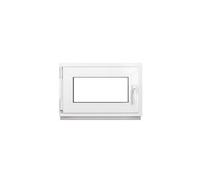 Framex Fenêtre de sous-sol petite en PVC Blanc Largeur x Hauteur 70 x 45 cm (700 x 450 mm) - Double Vitrage (32 mm) - Fonction Oscillo-Battante, Gauche (poignée à Droite)