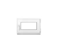 Framex Fenêtre de sous-sol petite en PVC Blanc Largeur x Hauteur 75 x 50 cm (750 x 500 mm) - Double Vitrage (32 mm) - Fonction Oscillo-Battante, Droite (poignée à Gauche)