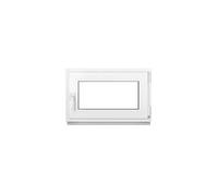 Framex Fenêtre de sous-sol petite en PVC Blanc Largeur x Hauteur 80 x 45 cm (800 x 450 mm) - Double Vitrage (32 mm) - Fonction Oscillo-Battante, Droite (poignée à Gauche)