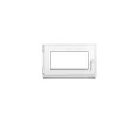 Framex Fenêtre de sous-sol petite en PVC Blanc Largeur x Hauteur 85 x 50 cm (850 x 500 mm) - Double Vitrage (32 mm) - Fonction Oscillo-Battante, Gauche (poignée à Droite)