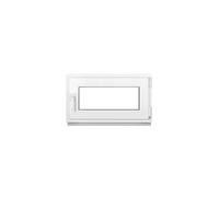 Framex Fenêtre de sous-sol petite en PVC Blanc Largeur x Hauteur 90 x 50 cm (900 x 500 mm) - Double Vitrage (32 mm) - Fonction Oscillo-Battante, Droite (poignée à Gauche)
