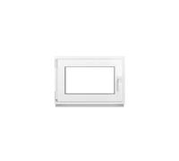 Framex Fenêtre de sous-sol petite en PVC Blanc Largeur x Hauteur 90 x 60 cm (900 x 600 mm) - Double Vitrage (32 mm) - Fonction Oscillo-Battante, Gauche (poignée à Droite)