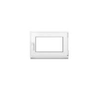 Framex Fenêtre de sous-sol petite en PVC Blanc Largeur x Hauteur 90 x 60 cm (900 x 600 mm) - Double Vitrage (32 mm) - Fonction Oscillo-Battante, Droite (poignée à Gauche)