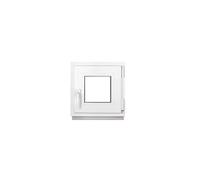 Framex Petite Fenêtre de cave - Blanc - Largeur x Hauteur : 40 x 40 cm (400 x 400 mm) - Double Vitrage (32 mm) - Fonction Oscillo-Battante, Droite (poignée à Gauche)