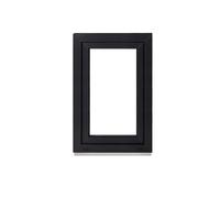 Framex Petite Fenêtre de cave - Intérieure Blanc/Extérieur Anthracite - Largeur x Hauteur : 40 x 50 cm (400 x 500 mm) - Double Vitrage (32 mm) - Fonction Oscillo-Battante, Droite (poignée à Gauche)