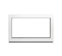 Framex Vitrage fixe - Fenêtre de cave l x H : 80 x 40 cm Blanc Fenêtre double pour abri de jardin/fenêtre de garage - Fenêtre en plastique de qualité supérieure l x H : 800 x 400 mm