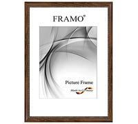 FRAMO Cadre photo baroque 17 x 27 cm en bois massif | Marron-d'or | Couleur/taille sélectionnable | Cadre antique vintage rétro N°113