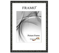 FRAMO Cadre photo baroque 17 x 27 cm en bois massif | Vieux-Noir argent | Couleur/taille sélectionnable | Cadre antique vintage rétro N°112