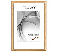 FRAMO Cadre photo baroque 20 x 27 cm en bois massif | Bordeaux Rouge d'or | Couleur/taille sélectionnable | Cadre antique vintage rétro N°069
