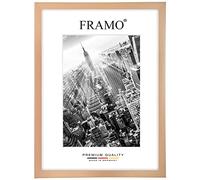 FRAMO Cadre photo en bois 39 x 58 cm sur mesure - Hêtre | Couleur/Taille sélectionnable | verre acrylique antireflet | Cadre pour Puzzle | Photos | affiche
