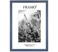 FRAMO Cadre Photo en Bois 60 x 40 cm sur Mesure - Bleu Ardoise | Couleur/Taille sélectionnable | Verre Acrylique antireflet | Cadre pour Puzzle | Photos | Affiche