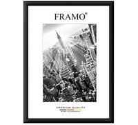 FRAMO Cadre photo en bois 70 x 65 cm sur mesure - Noir mat | Couleur/Taille sélectionnable | verre acrylique antireflet | Cadre pour Puzzle | Photos | affiche
