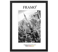 FRAMO Cadre photo en bois 74 x 54 cm sur mesure - Pin Noir | Taille sélectionnable | verre acrylique antireflet | Cadre pour Puzzle | Photos | affiche
