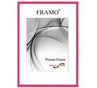 FRAMO Cadre photo étroits 20 x 20 cm en bois massif carré | Pink Rose brillant | Couleur/taille sélectionnable | Cadre pour affiches | Puzzles | Photos N°119