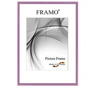 FRAMO Cadre photo étroits 37 x 50 cm en bois massif | Vieux-Rose brillant | Couleur/taille sélectionnable | Cadre pour affiches | Puzzles | Photos N°124