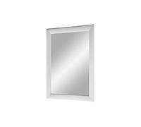FRAMO Trend 35 - Miroir mural 70 x 60 cm avec cadre (pin blanc), miroir sur mesure avec baguette en bois MDF de 35 mm de large - Cadre de miroir sur mesure avec miroir et paroi arrière stable avec