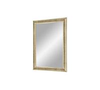 FRAMO Trend 35 - Miroir mural 80 x 50 cm avec cadre (feuille argentée), miroir sur mesure avec baguette en bois MDF de 35 mm de large - Cadre de miroir sur mesure avec miroir et paroi arrière stable
