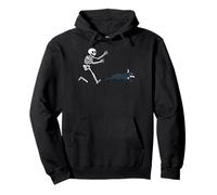 Franc Frenchie Running Skeleton Halloween Sweat à Capuche